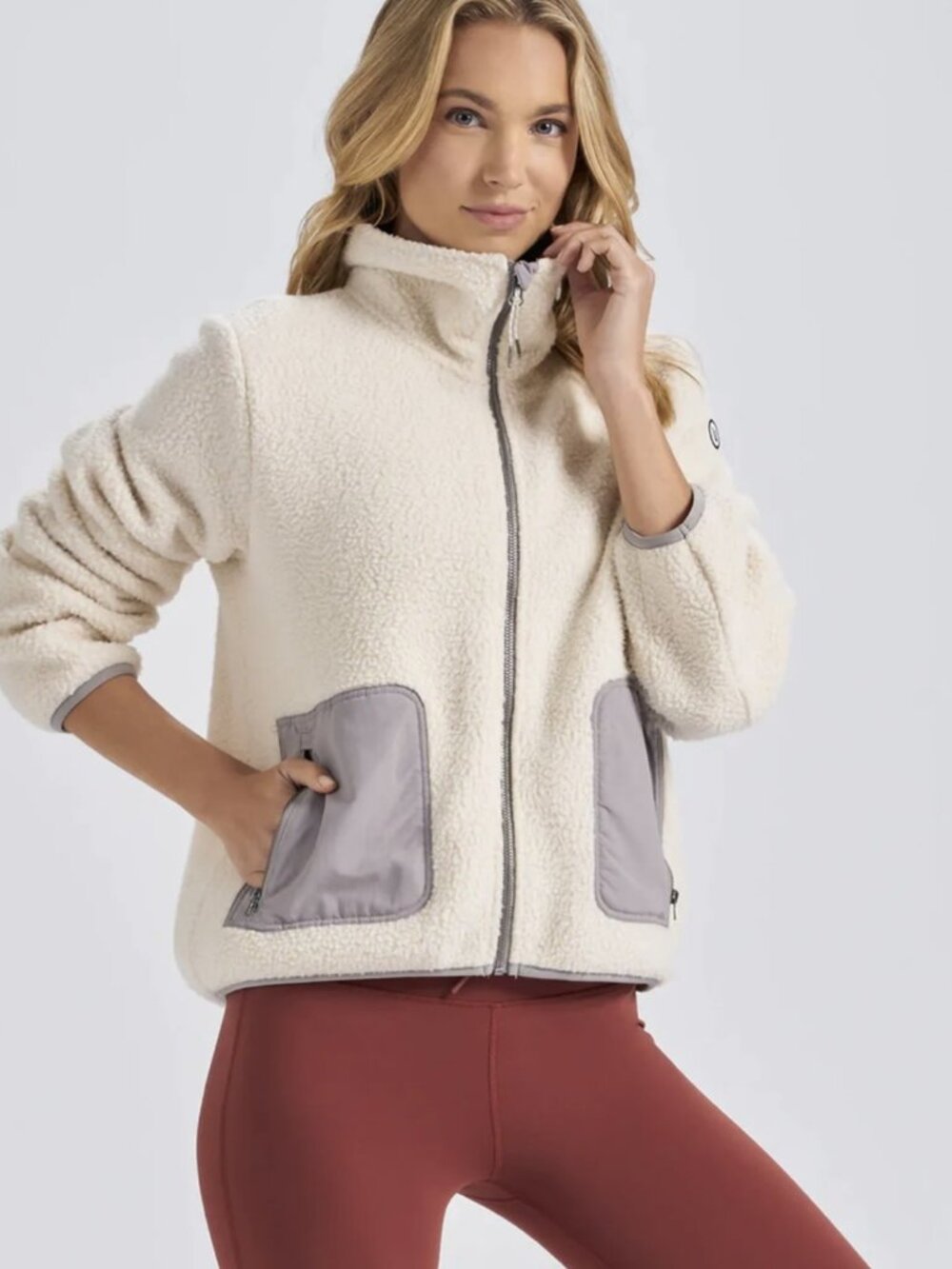 Vuori Alpine Sherpa Jacket sz XS Bone color (white/cream)